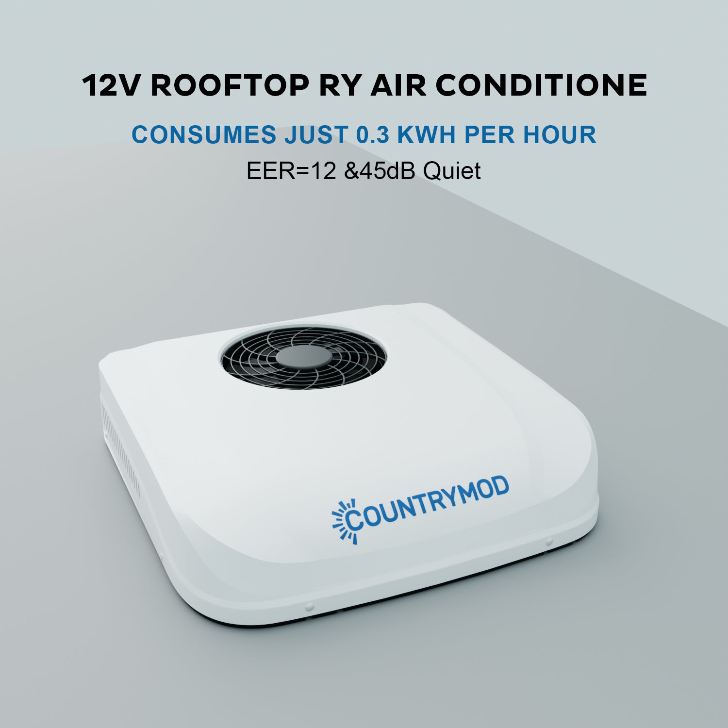 12V RV Air Conditioner – 10,000 BTU Lowprofile Rooftop Air Conditioner Fast Cooling for RV, Motorhome, Trailer, Trucks, Van, Camper, Tractor