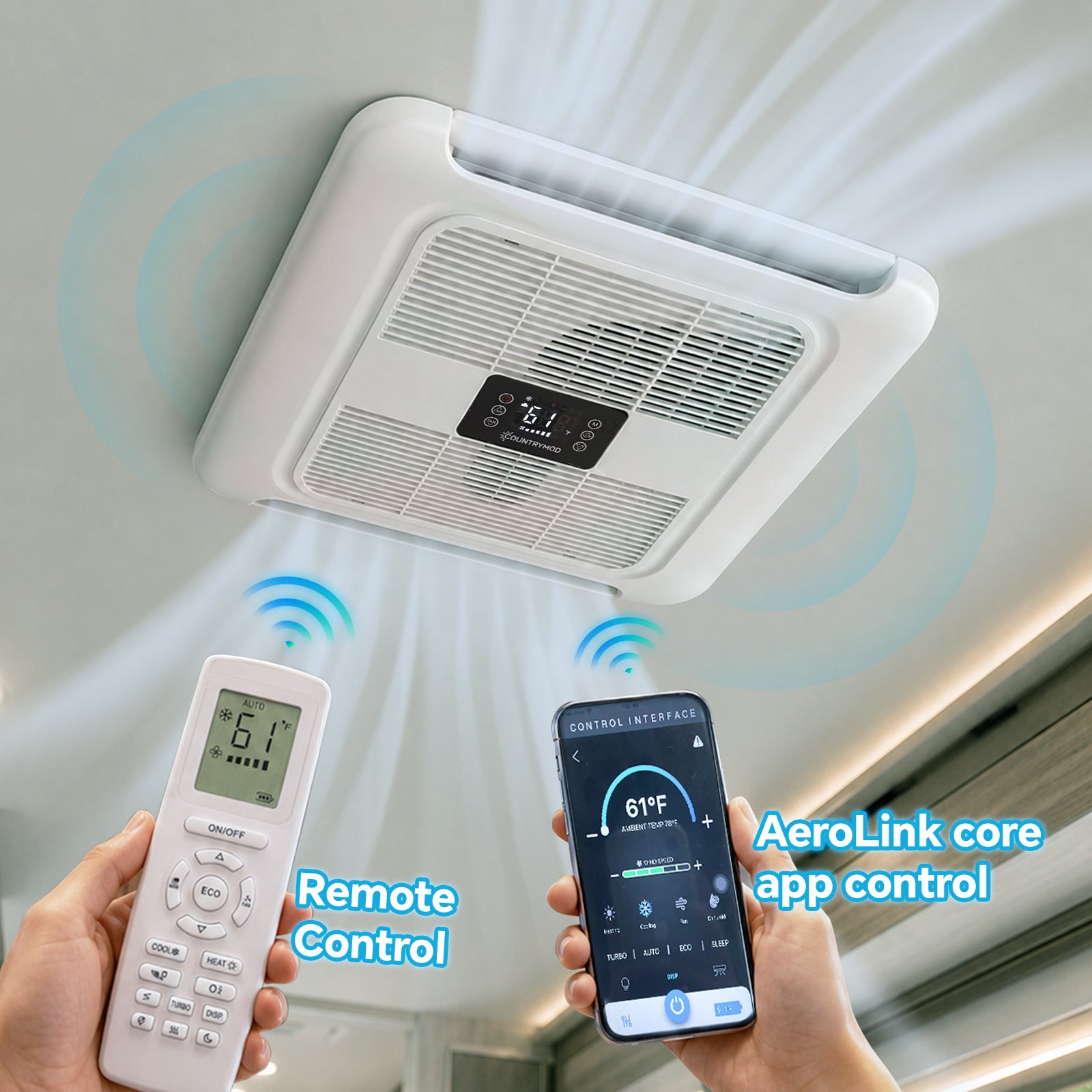 12V RV Air Conditioner – 10,000 BTU Lowprofile Rooftop Air Conditioner Fast Cooling for RV, Motorhome, Trailer, Trucks, Van, Camper, Tractor