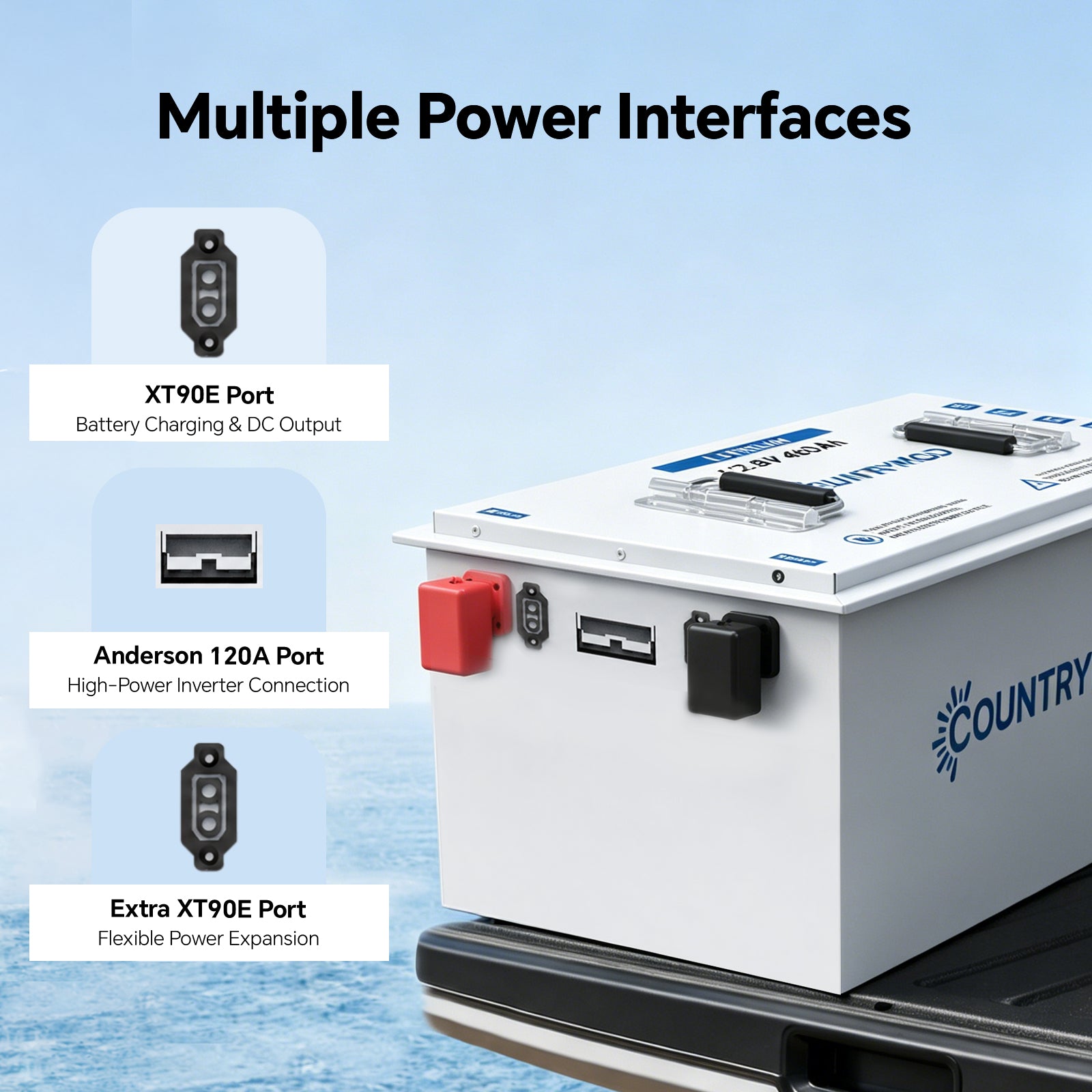12V LiFePO4 Battery 460Ah / 630Ah High Capacity for RV & Solar, Smart Bluetooth Monitoring