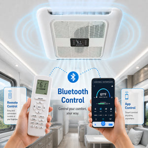 12V RV Air Conditioner – 10000 BTU Low Profile RV Rooftop AC
