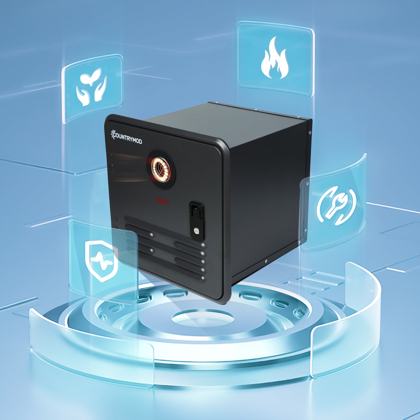 Upgraded 61,000 BTU Propane On-Demand RV Water Heater – 12V Tankless Design White Access Door & Outdoor Shower