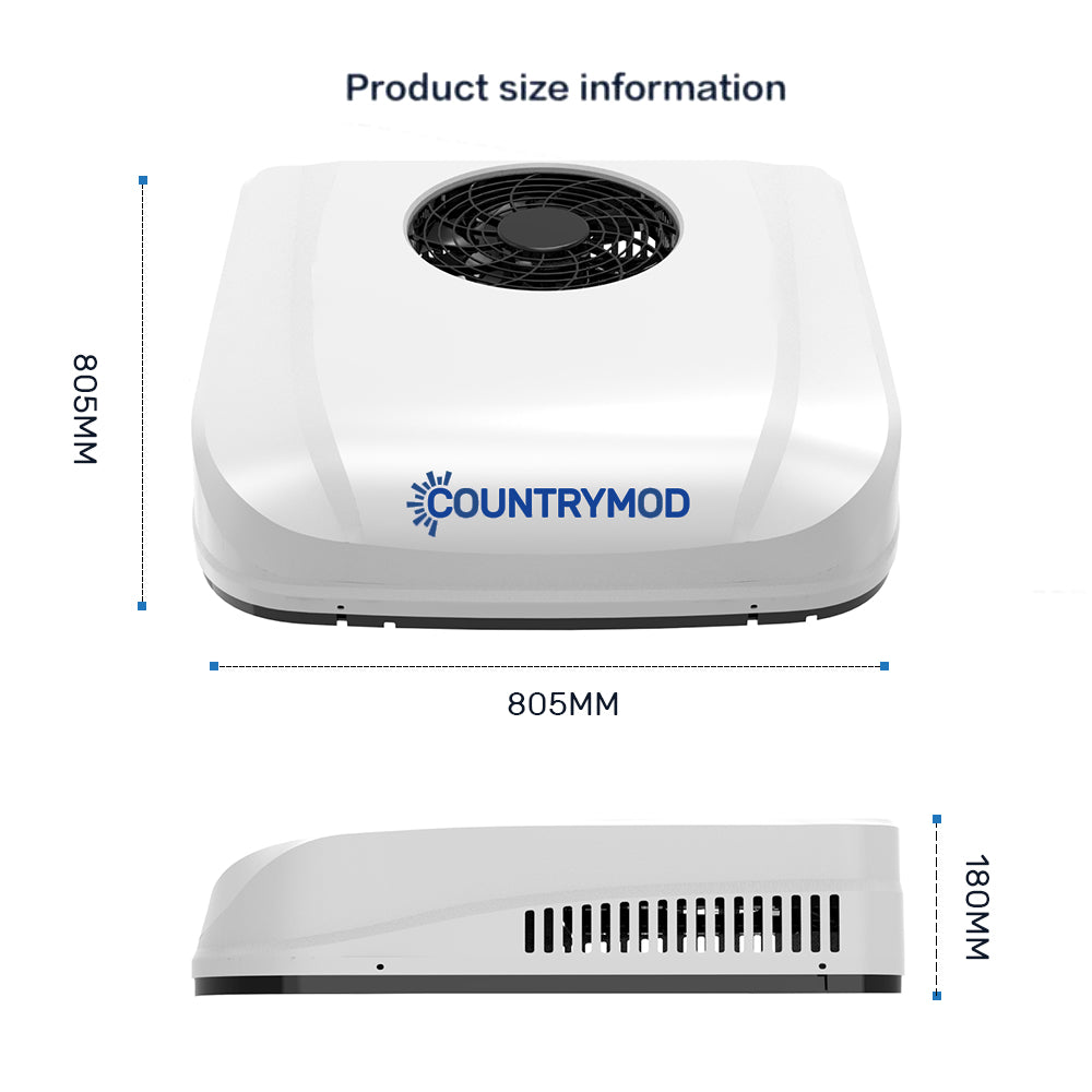 12V RV Air Conditioner – 10,000 BTU Lowprofile Rooftop Air Conditioner Fast Cooling for RV, Motorhome, Trailer, Trucks, Van, Camper, Tractor