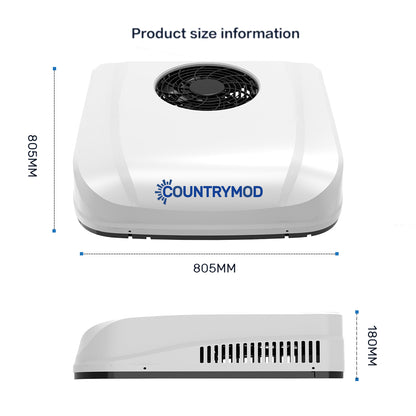 Roof-Mounted 24V 10,000 BTU Air Conditioner – Efficient Cooling for RVs, Vans & Campers