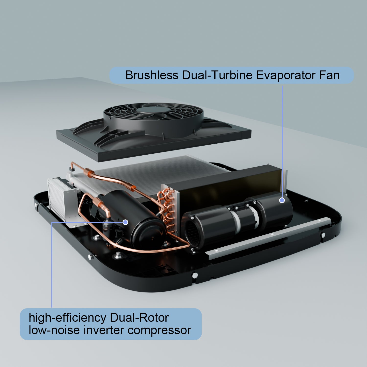 12V RV Air Conditioner – 10,000 BTU Lowprofile Rooftop Air Conditioner Fast Cooling for RV, Motorhome, Trailer, Trucks, Van, Camper, Tractor