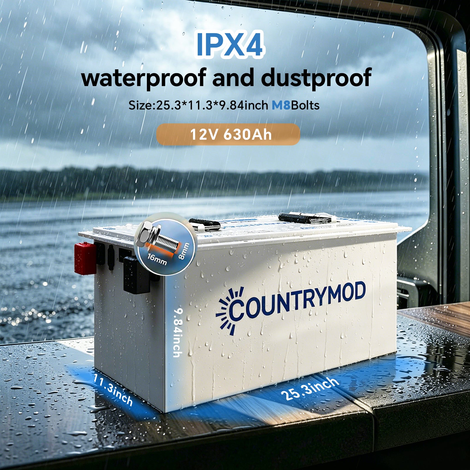 12V LiFePO4 Battery 460Ah / 630Ah High Capacity for RV & Solar, Smart Bluetooth Monitoring