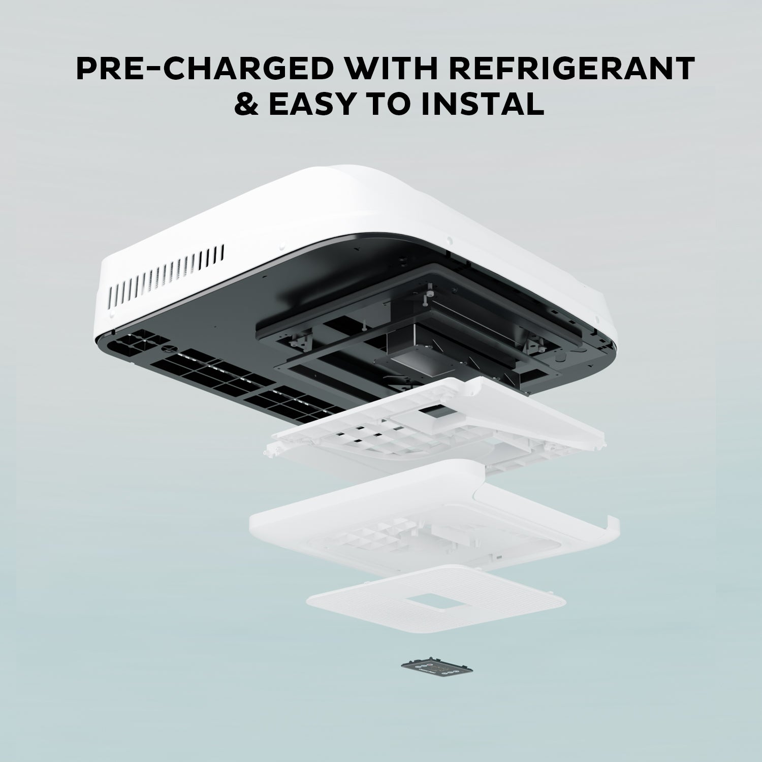 12V RV Air Conditioner – 10,000 BTU Lowprofile Rooftop Air Conditioner Fast Cooling for RV, Motorhome, Trailer, Trucks, Van, Camper, Tractor