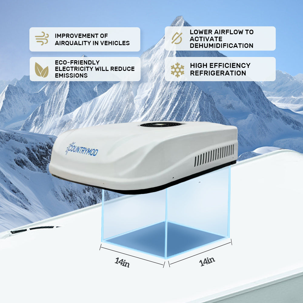 12V RV Air Conditioner – 10,000 BTU Lowprofile Rooftop Air Conditioner Fast Cooling for RV, Motorhome, Trailer, Trucks, Van, Camper, Tractor