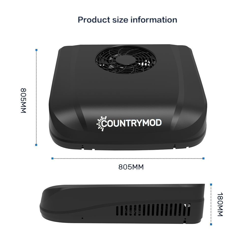 Energy-Efficient 24V 10,000 BTU AC – Cooling System for RVs, Trucks & Mobile Homes Black Color